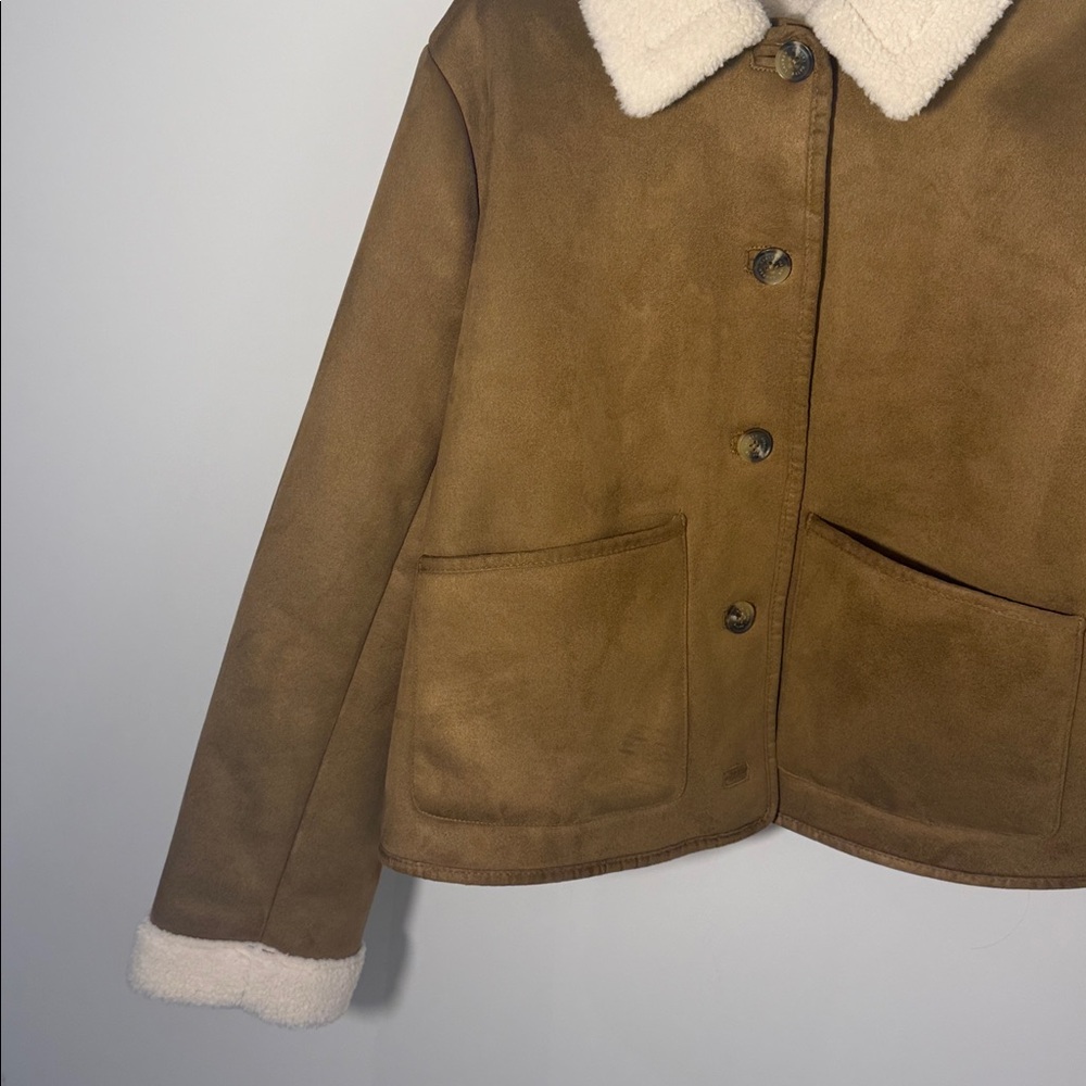 NWT Ralph Lauren Faux Sherling Sued women’s jacket size xl - Picture 6 of 11